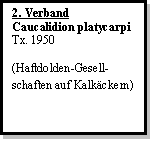 Textfeld: 2. Verband
Caucalidion platycarpi
Tx. 1950

(Haftdolden-Gesell-schaften auf Kalkckern) 
